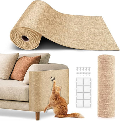 Cat Scratch Furniture Protector, Trimmable Self-Adhesive Carpet, DIY Climb Cat by VIVOYAN