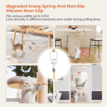 Rechargeable Electric Cat Teaser – Interactive Door Clip Teaser - Image 2