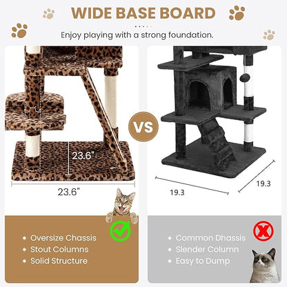 SHA CERLIN 65in Larger Cat Tree Tower Condo - Image 6