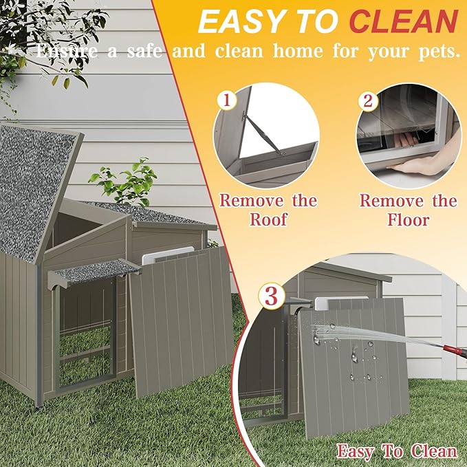 Ketive 43" L Outdoor Extra Large Dog House - Image 5