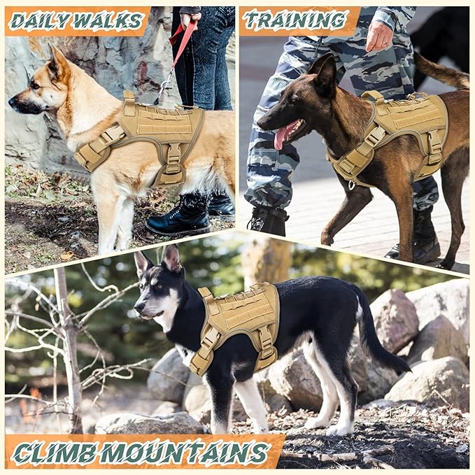 WINGOIN Tactical Dog Harness for Medium Dogs, Heavy Duty No Pull Dog Harness - Image 6