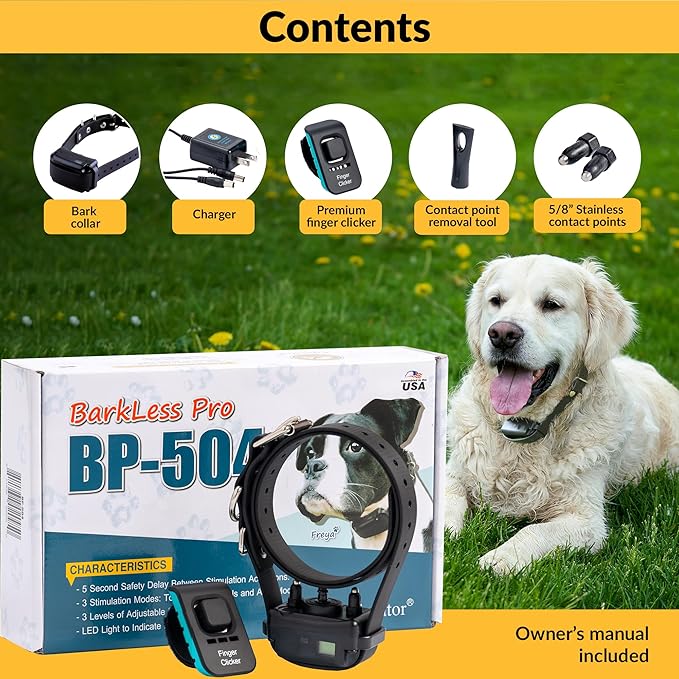 Educator BarkLess Pro Dog Bark Collar – Rechargeable Waterproof Anti-Bark - Image 6
