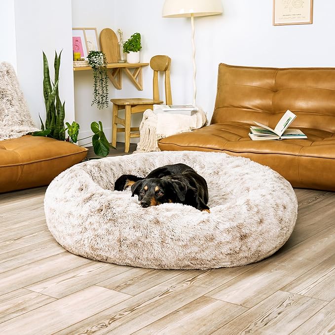 Furhaven 45" Round Calming Donut Dog Bed - Image 4