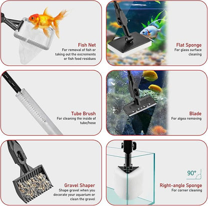 6-in-1 Aquarium Cleaning Tool Aquarium Algae Scraper - Image 5