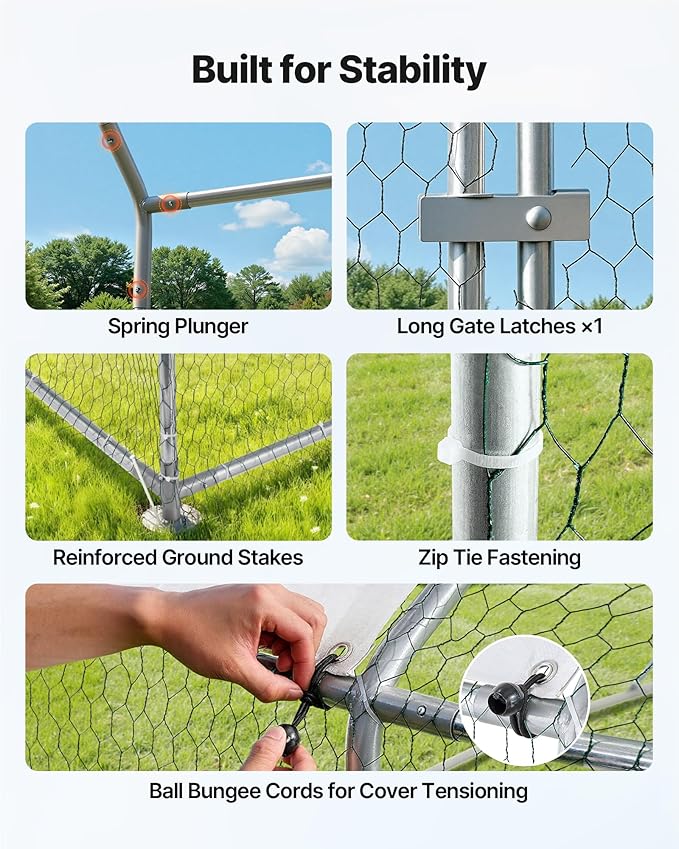 VEVOR Large Metal Chicken Coop - Image 6