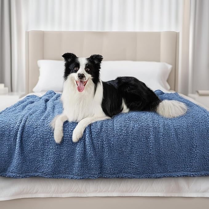 Luciphia Premium Fleece Dog Puppy Blanket Soft Pet Sherpa Calming Cat Blankets by luciphia