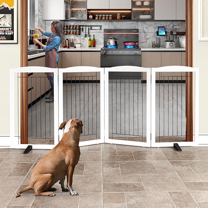 ZJSF Freestanding Dog Fence Indoor, Foldable Dog Gate - Image 2