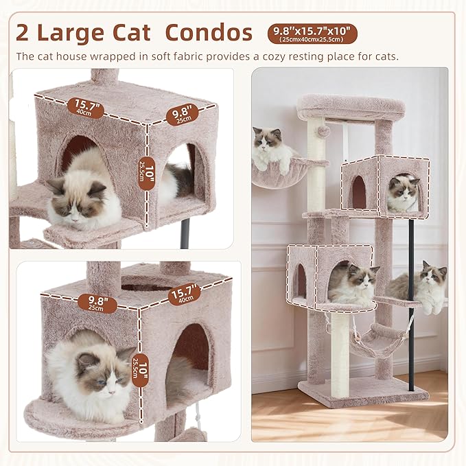 Gitelsnour 51.2'' Cat Tree Tower, Cat Tower - Image 2