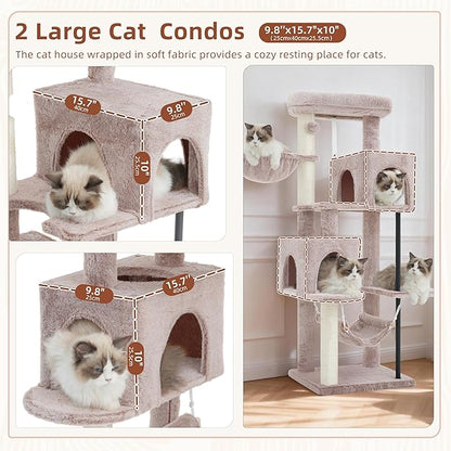 Gitelsnour 51.2'' Cat Tree Tower, Cat Tower - Image 2