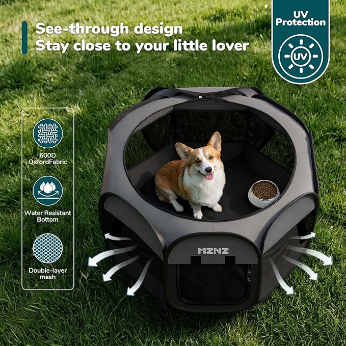 Dog Playpen, Portable Puppy Pet Crate Indoors - Image 6