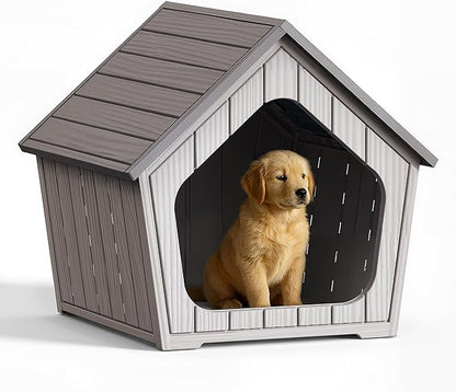 DRATO Dog House Outdoor Indoor Cozy Small Dog Houses Durable Resin Material by DRATOprovidesawarmandcozy