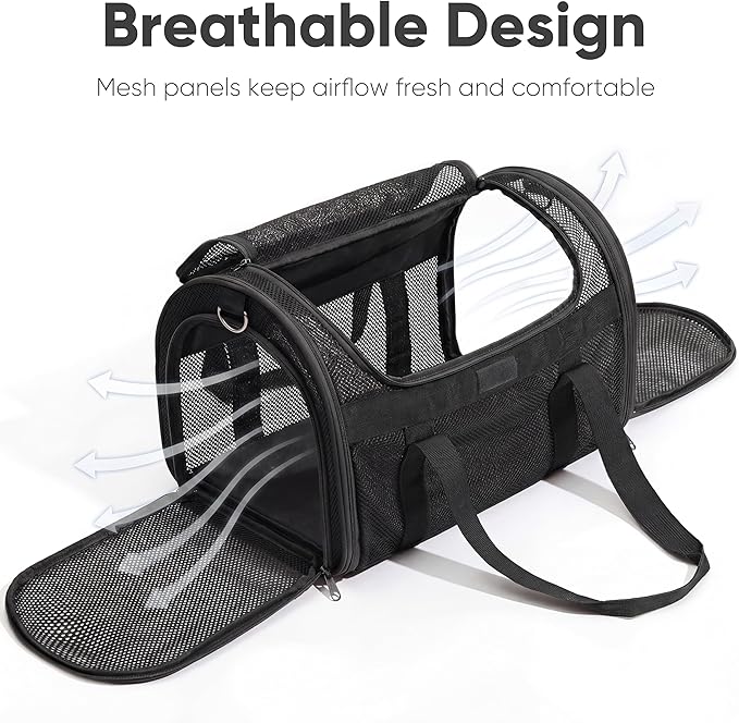 FUKUMARU Cat Carrier, Light & Airy Pet Carrier, 2-in-1 Shoulder Strap Leash - Image 3
