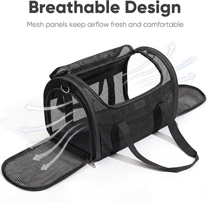 FUKUMARU Cat Carrier, Light & Airy Pet Carrier, 2-in-1 Shoulder Strap Leash - Image 3