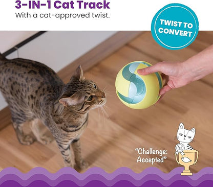 Catstages Twist-A-Ball 3-in-1 Convertible Cat Track Toy, Rolling Ball Toy - Image 2