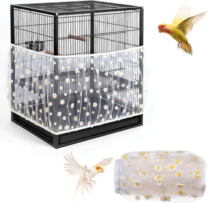Universal Bird Cage Seed Catcher, Nylon Mesh Stretchy Skirt Bird Cage Net - Image 8