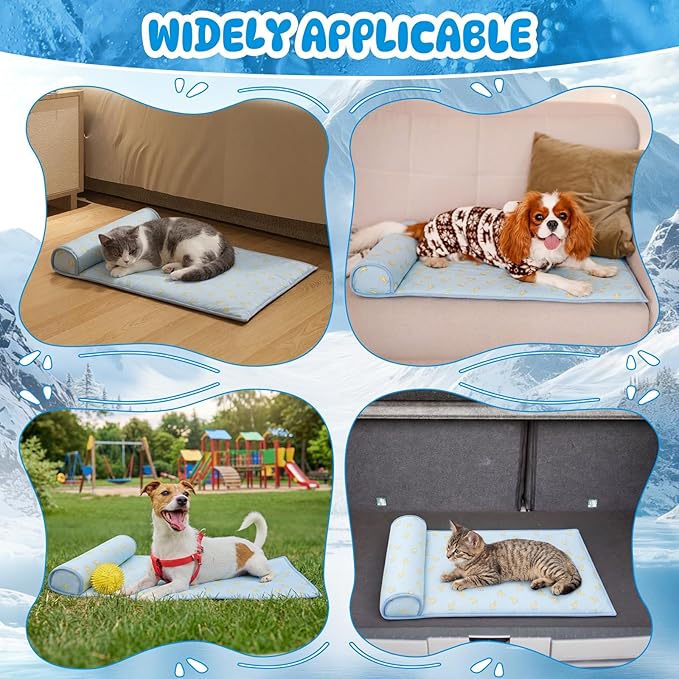 DoubleFill 4 Pack Cooling Pet Mats 15.7" x 23.6" Cooling Dog Beds - Image 7