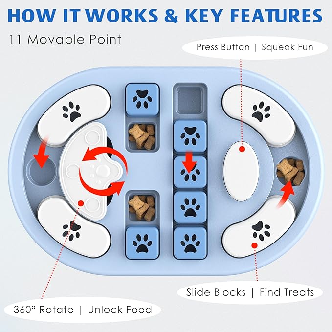 Dog Puzzle Toy, Interactive Treat Puzzle - Image 5
