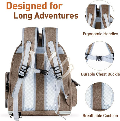 Cat Backpack Carrier with Large Space Bubble Window, Airline Approved - Image 4