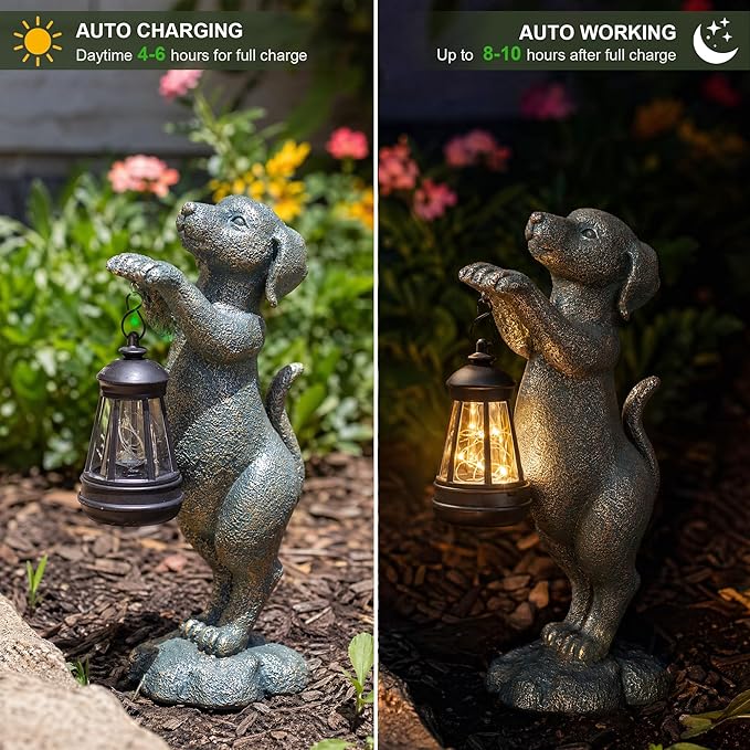 Solar Dog Garden Statue - Image 3