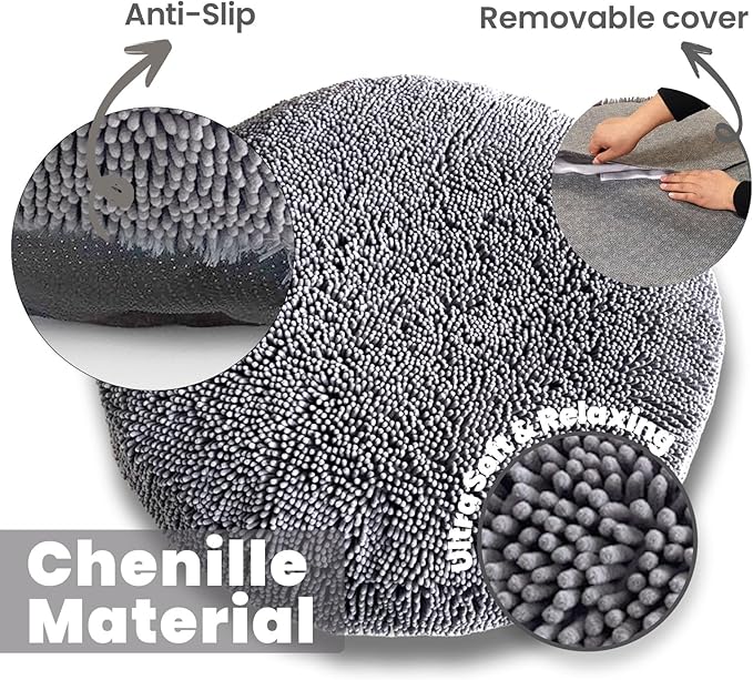 Muddy Mat®Cloud K-9 Bed for Dogs & Cats, Soft & Relaxing Round Dog Bed - Image 2