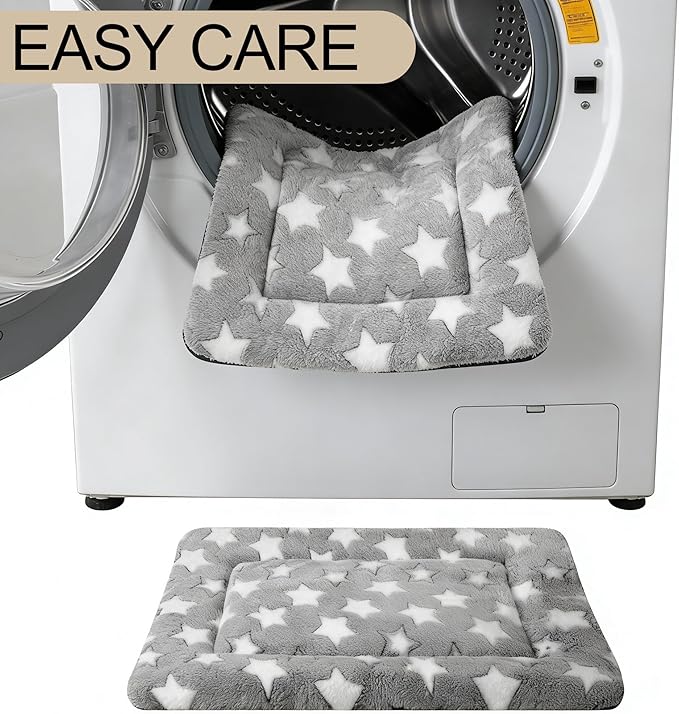 Dog Crate Mat, 4 Piece Reversible Pet Bed, Machine Washable, Small Dogs & Cats - Image 5
