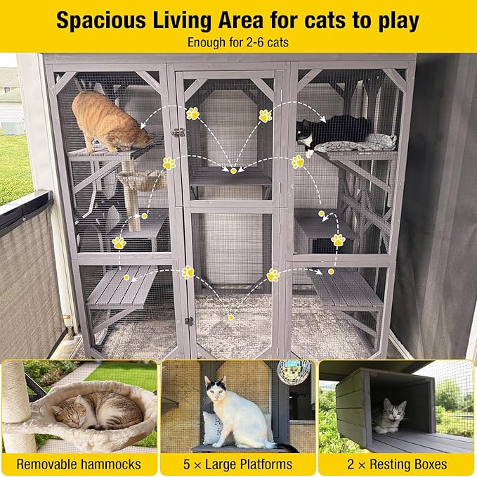 Window Catio Outdoor Cat Encolsure Large Cat House Walk in Kitty Shlter - Image 2