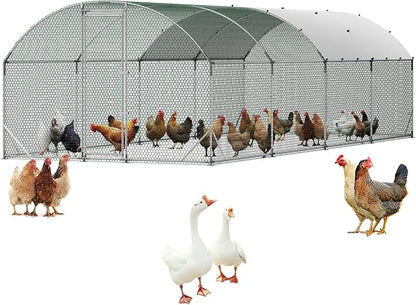 VEVOR Large Metal Chicken Coop, Walk-in Chicken Run House by VEVOR