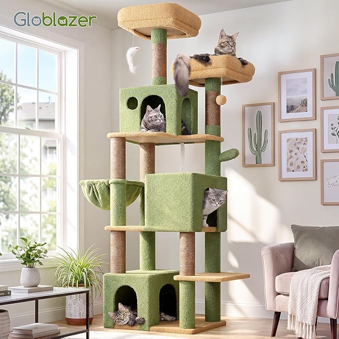 Globlazer Cactus Cat Tree Tall, 71 inches Cat Tower - Image 7