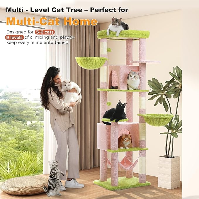 MUTTROS 71.2" Large Cat Tree for Multi-Cat Households - Image 5