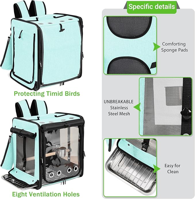 Sanmoncare Bird Carrier for Car Travel - Image 4