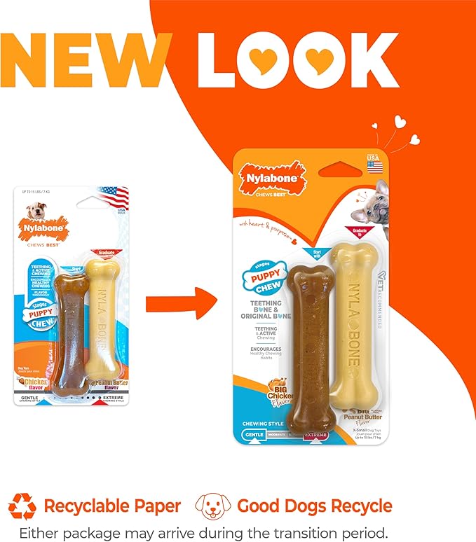 Nylabone New Puppy Power Chew Stages, Soothing Puppy Teething Toys, Chew Bones - Image 4
