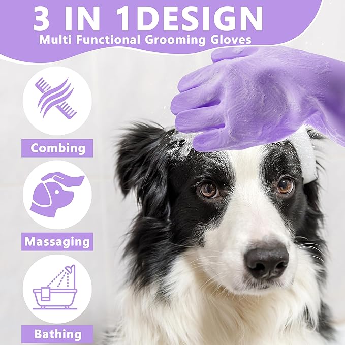Pet Grooming Gloves—Dog Washing Gloves - Image 3