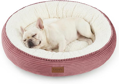 Love's cabin Round Donut Cat and Dog Cushion Bed, 30in Pet Bed by Lovescabin