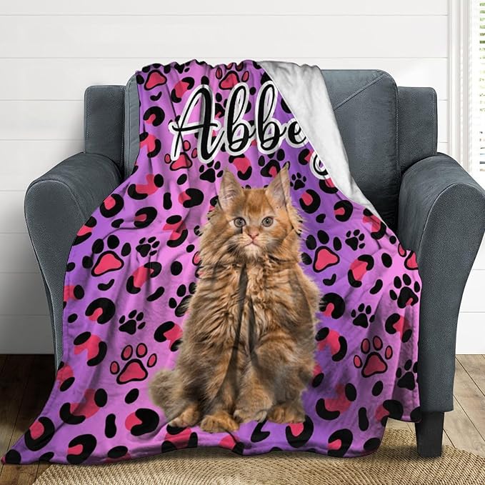 Custom Pet Name Blanket Personalized Dog Memory Blankets - Image 4