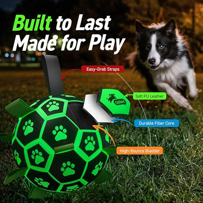 QDAN Glow in The Dark Dog Toys Soccer Ball - Image 9