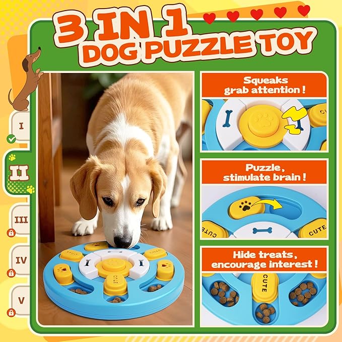 Forfon 10 Pack Complete Dog Puzzle Toys Set-Dog Lick Mat & Feeding Bowl - Image 3