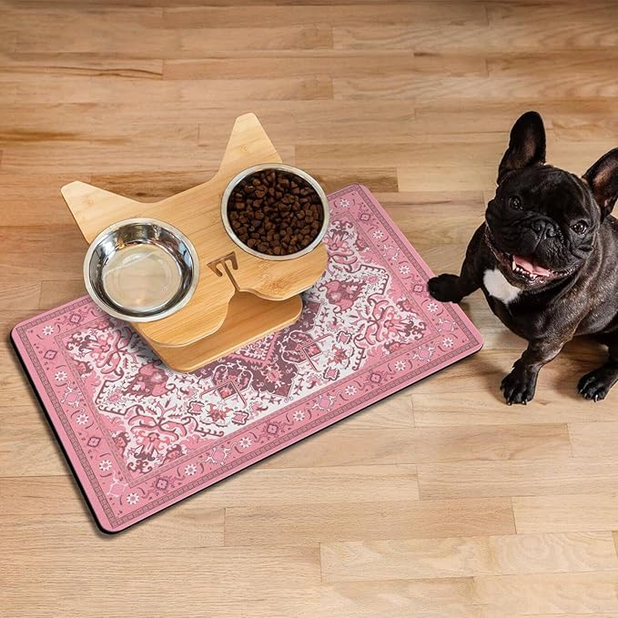 Pet Feeding Mat for Floors Waterproof Dog Mat for Food and Water Absorbent - Image 7