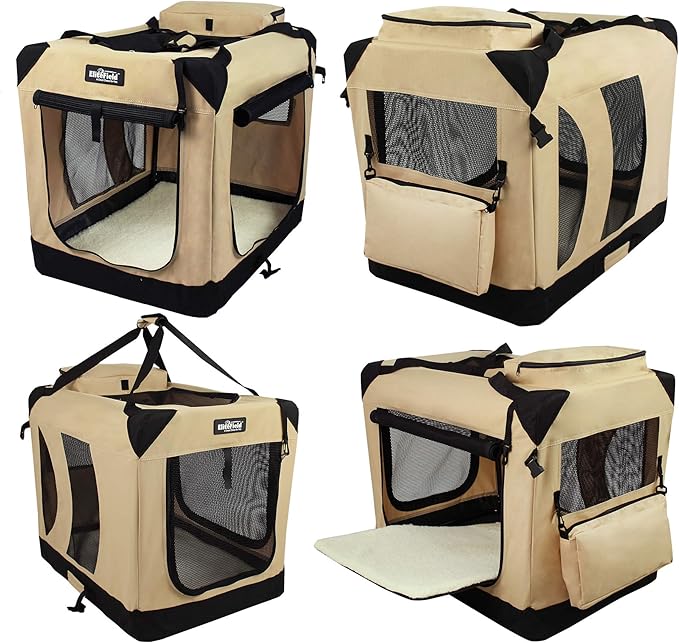 EliteField 3-Door Folding Soft Dog Crate - Image 3