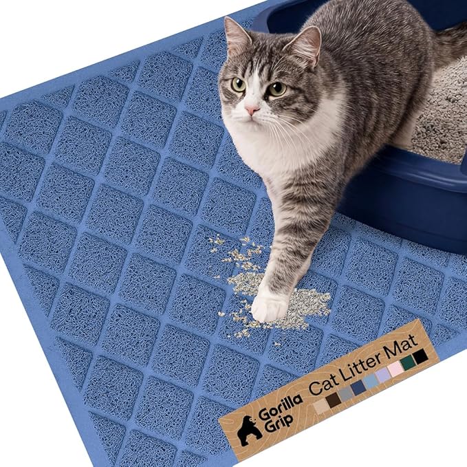 GORILLA GRIP Cat Litter Box Mat, Cushioned Coil Mesh Litter Trapping Mats by Unknown