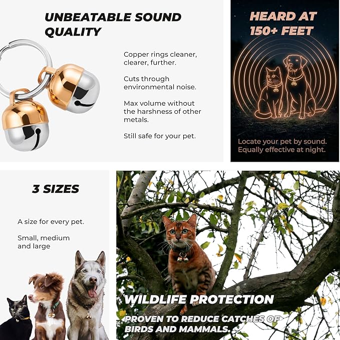 Beau's Bells 2 Extra Loud Cat & Dog Bells | Pet Tracker | Save Birds & Wildlife - Image 4