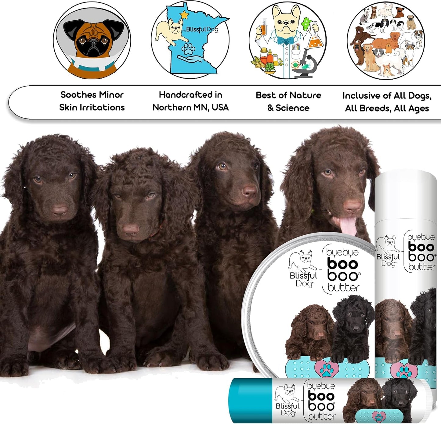 The Blissful Dog Curly-Coat Retriever Boo Boo Butter, 8-Ounce