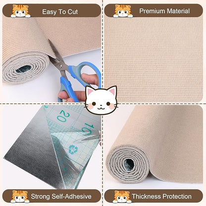 Cat Scratch Furniture Protector, 78.7"x15.8" Trimmable Anti-Scratch Mat - Image 3