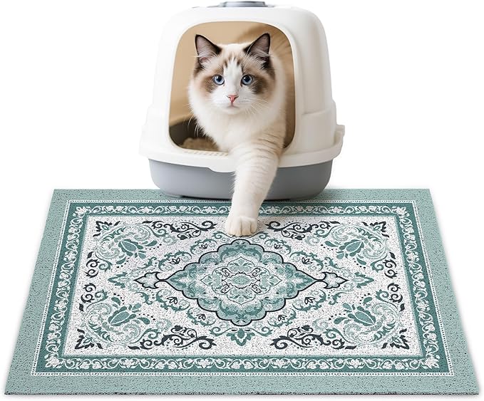 Unicorn Catcher Cat Litter Mat 24" x 15" Non-Slip Litter Box Mat Washable by UnicornCatcher