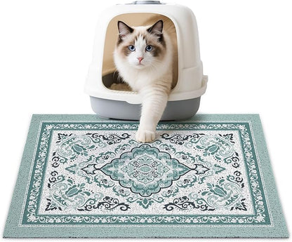 Unicorn Catcher Cat Litter Mat 24" x 15" Non-Slip Litter Box Mat Washable by UnicornCatcher