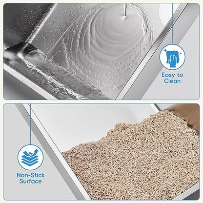 2 Pack Stainless Steel Cat Litter Box - Image 5