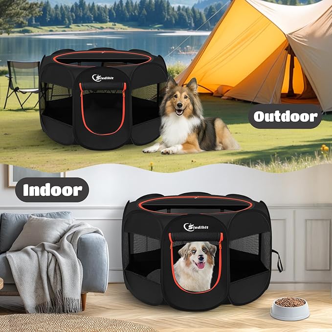 Siedihit Dog Playpen, Large Puppy Pet Playpen, Dog Crate Tent Cage - Image 3