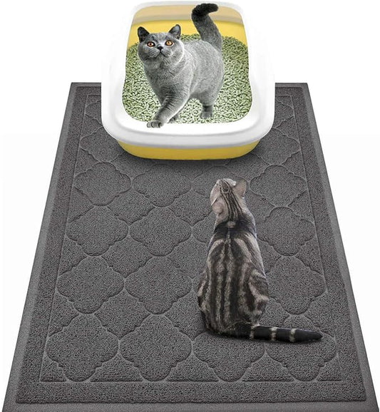 WePet Cat Litter Box Mat, Kitty Premium PVC Pad, Durable Trapping Rug, by WePet
