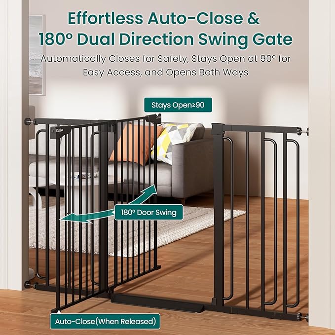 Cumbor 36" Extra Tall Baby Gate - Image 5