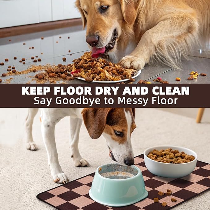 PUPTECK Dog Food Mat, Absorbent Pet Cat Feeding Mat - Image 5