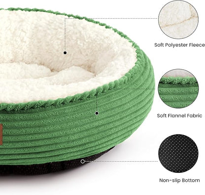 Love's cabin Round Donut Cat and Dog Cushion Bed, 30in Pet Bed - Image 2